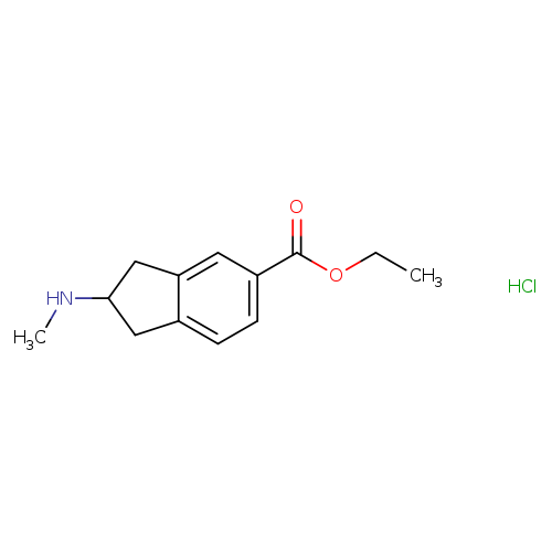ethyl 2-(methylamino)-2,3-dihydro-1H-indene-5-carboxylate hydrochloride