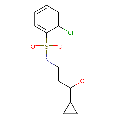 2-chloro-N-(3-cyclopropyl-3-hydroxypropyl)benzene-1-sulfonamide