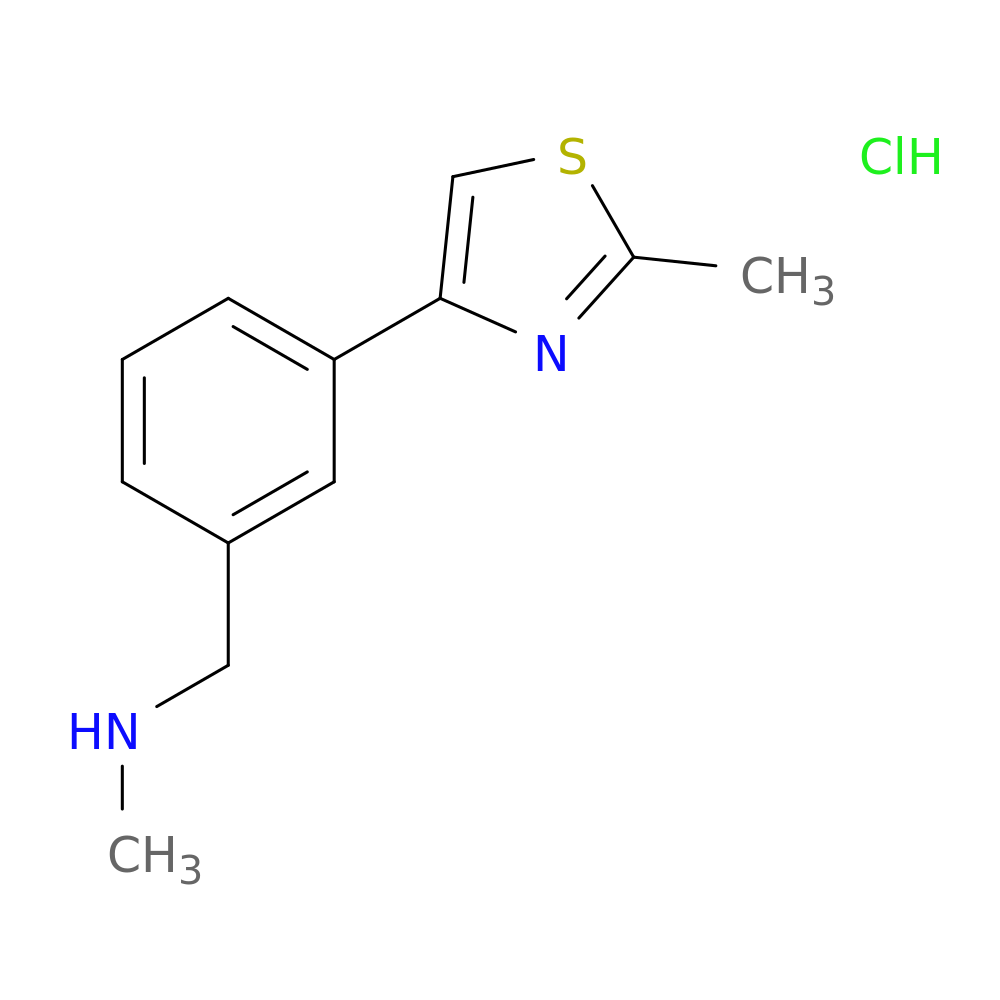 N-Methyl-1-(3-(2-methylthiazol-4-yl)phenyl)methanamine hydrochloride