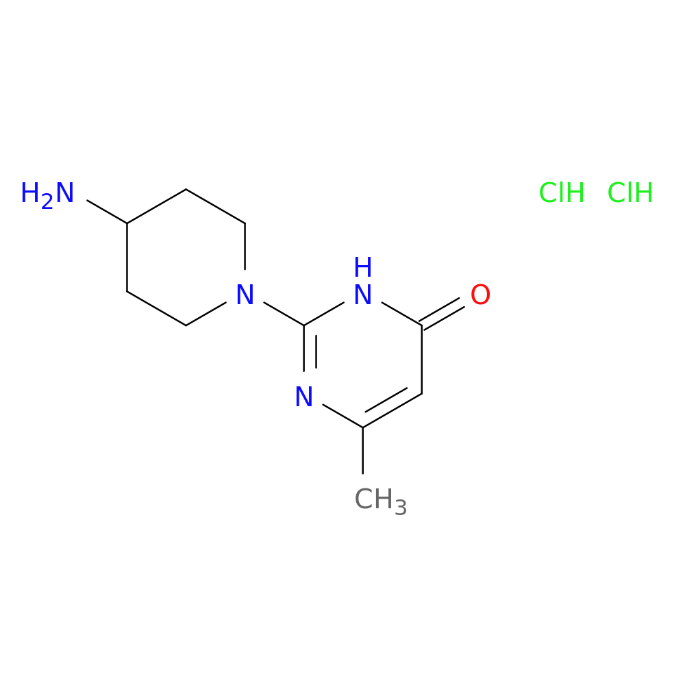 2-(4-aminopiperidin-1-yl)-6-methyl-3,4-dihydropyrimidin-4-one dihydrochloride