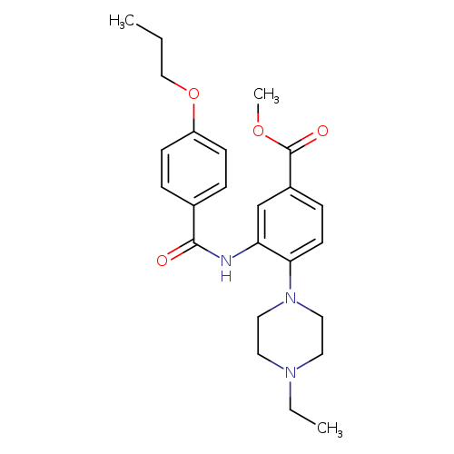 methyl 4-(4-ethyl-1-piperazinyl)-3-[(4-propoxybenzoyl)amino]benzoate
