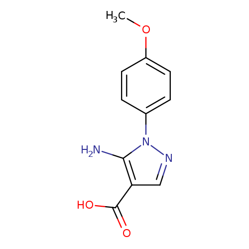 1H-Pyrazole-4-carboxylic acid, 5-amino-1-(4-methoxyphenyl)-