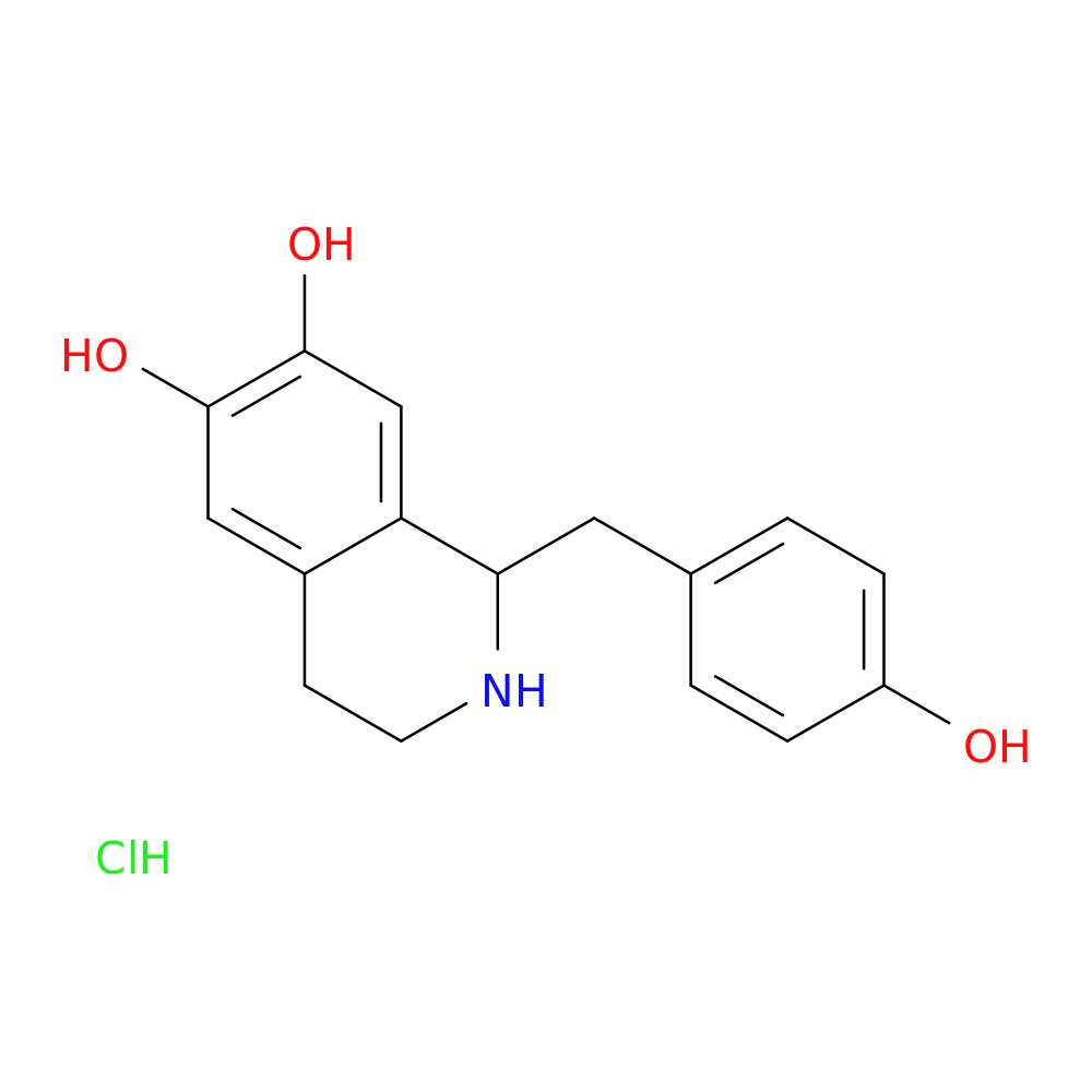 1-(4-Hydroxybenzyl)-1,2,3,4-tetrahydroisoquinoline-6,7-diol hydrochloride
