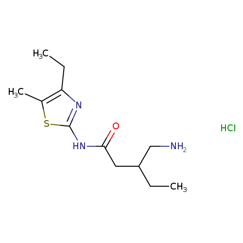 3-(aminomethyl)-N-(4-ethyl-5-methyl-1,3-thiazol-2-yl)pentanamide hydrochloride