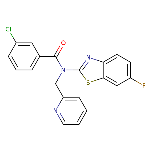 3-chloro-N-(6-fluoro-1,3-benzothiazol-2-yl)-N-[(pyridin-2-yl)methyl]benzamide