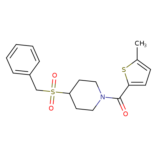 1-(5-methylthiophene-2-carbonyl)-4-phenylmethanesulfonylpiperidine