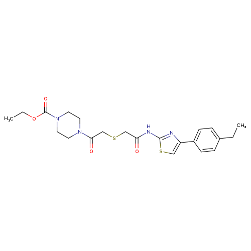 ethyl 4-{2-[({[4-(4-ethylphenyl)-1,3-thiazol-2-yl]carbamoyl}methyl)sulfanyl]acetyl}piperazine-1-carboxylate