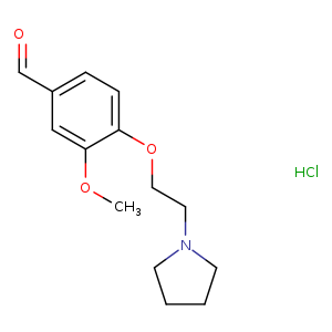 3-methoxy-4-[2-(1-pyrrolidinyl)ethoxy]benzaldehyde hydrochloride