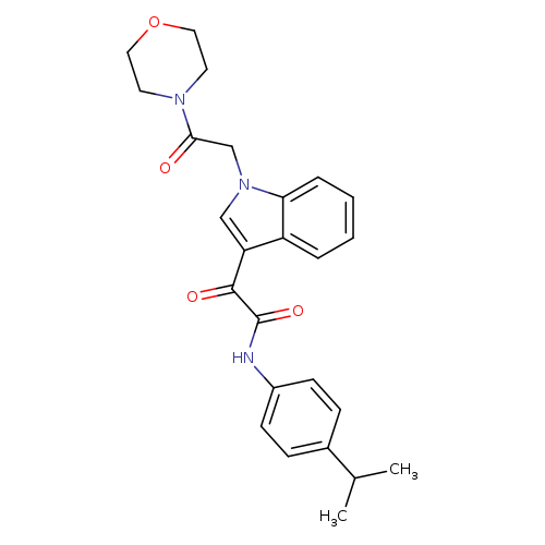 2-{1-[2-(morpholin-4-yl)-2-oxoethyl]-1H-indol-3-yl}-2-oxo-N-[4-(propan-2-yl)phenyl]acetamide