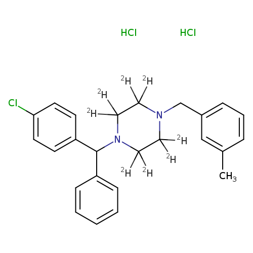 1-[(4-chlorophenyl)phenylmethyl]-4-[(3-methylphenyl)methyl]-piperazine-2,2,3,3,5,5,6,6-d8,dihydrochloride