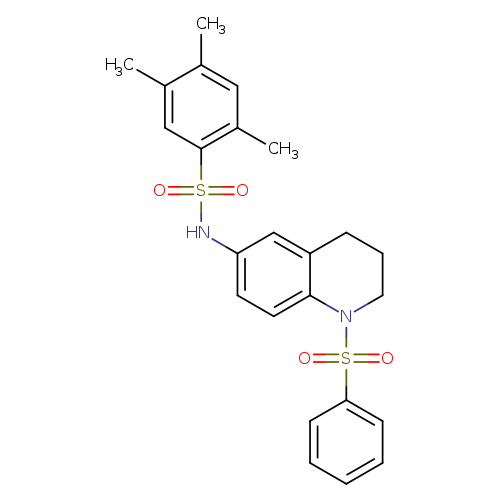 N-[1-(benzenesulfonyl)-1,2,3,4-tetrahydroquinolin-6-yl]-2,4,5-trimethylbenzene-1-sulfonamide