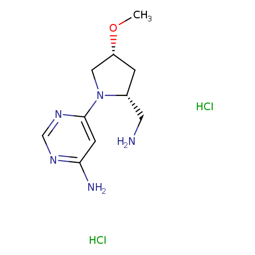 6-[(2R,4R)-2-(aminomethyl)-4-methoxypyrrolidin-1-yl]pyrimidin-4-amine dihydrochloride