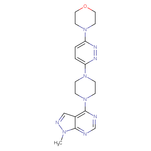 4-[6-(4-{1-methyl-1H-pyrazolo[3,4-d]pyrimidin-4-yl}piperazin-1-yl)pyridazin-3-yl]morpholine