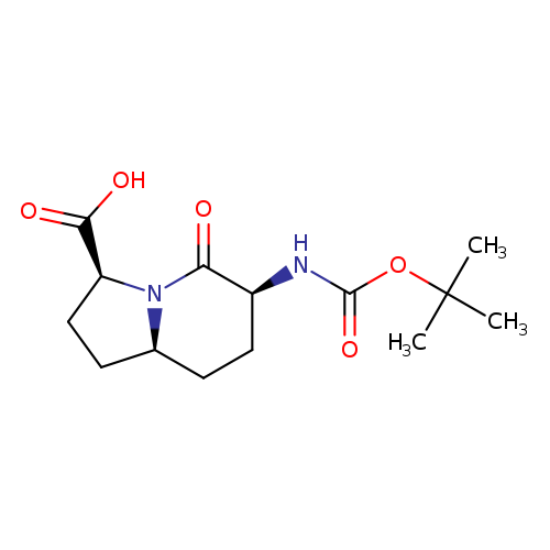3-Indolizinecarboxylic acid, 6-[[(1,1-dimethylethoxy)carbonyl]amino]octahydro-5-oxo-, (3S,6S,8aS)-