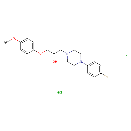 1-[4-(4-fluorophenyl)piperazin-1-yl]-3-(4-methoxyphenoxy)propan-2-ol dihydrochloride