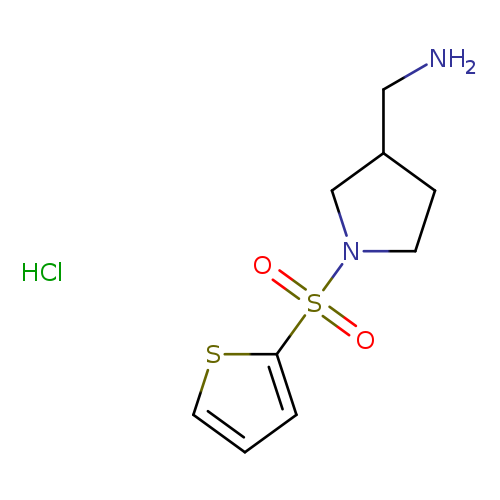 [1-(thiophene-2-sulfonyl)pyrrolidin-3-yl]methanamine hydrochloride