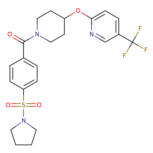2-({1-[4-(pyrrolidine-1-sulfonyl)benzoyl]piperidin-4-yl}oxy)-5-(trifluoromethyl)pyridine