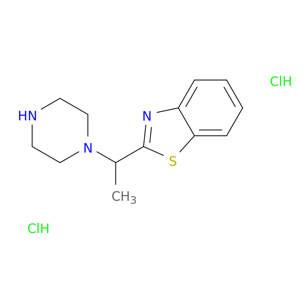 2-[1-(piperazin-1-yl)ethyl]-1,3-benzothiazole dihydrochloride