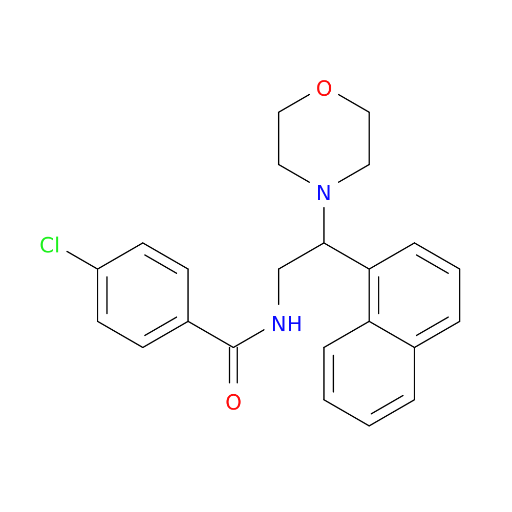 4-chloro-N-[2-(morpholin-4-yl)-2-(naphthalen-1-yl)ethyl]benzamide