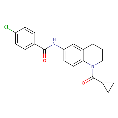 4-chloro-N-(1-cyclopropanecarbonyl-1,2,3,4-tetrahydroquinolin-6-yl)benzamide
