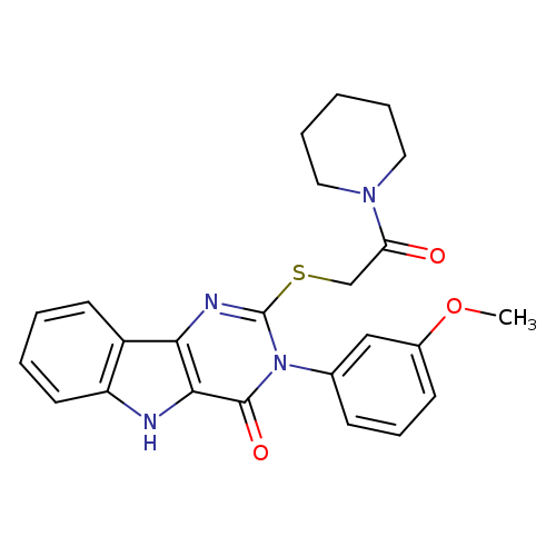 3-(3-methoxyphenyl)-2-{[2-oxo-2-(piperidin-1-yl)ethyl]sulfanyl}-3H,4H,5H-pyrimido[5,4-b]indol-4-one