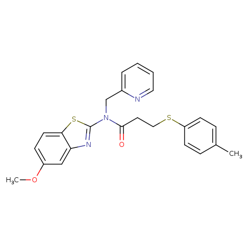 N-(5-methoxy-1,3-benzothiazol-2-yl)-3-[(4-methylphenyl)sulfanyl]-N-[(pyridin-2-yl)methyl]propanamide