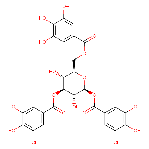 (2S,3R,4S,5R,6R)-3,5-Dihydroxy-6-(((3,4,5-trihydroxybenzoyl)oxy)methyl)tetrahydro-2H-pyran-2,4-diyl bis(3,4,5-trihydroxybenzoate)