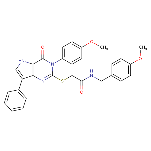 2-{[3-(4-methoxyphenyl)-4-oxo-7-phenyl-3H,4H,5H-pyrrolo[3,2-d]pyrimidin-2-yl]sulfanyl}-N-[(4-methoxyphenyl)methyl]acetamide