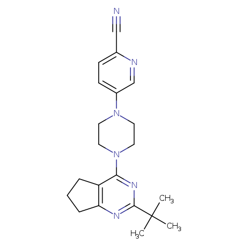 5-(4-{2-tert-butyl-5H,6H,7H-cyclopenta[d]pyrimidin-4-yl}piperazin-1-yl)pyridine-2-carbonitrile