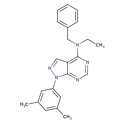 N-benzyl-1-(3,5-dimethylphenyl)-N-ethyl-1H-pyrazolo[3,4-d]pyrimidin-4-amine