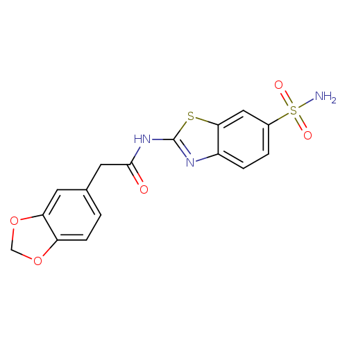 2-(2H-1,3-benzodioxol-5-yl)-N-(6-sulfamoyl-1,3-benzothiazol-2-yl)acetamide