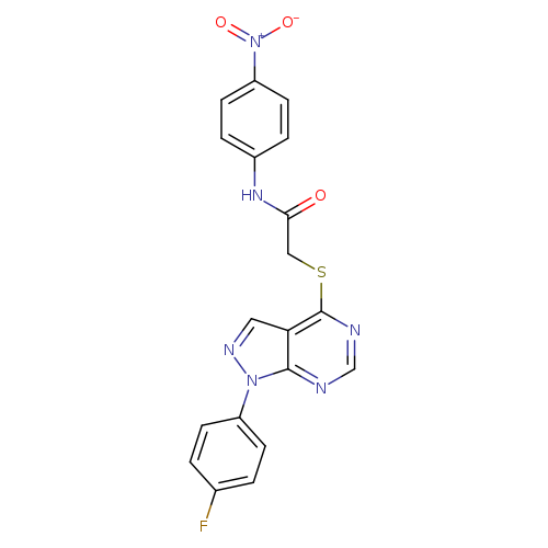 2-{[1-(4-fluorophenyl)-1H-pyrazolo[3,4-d]pyrimidin-4-yl]sulfanyl}-N-(4-nitrophenyl)acetamide