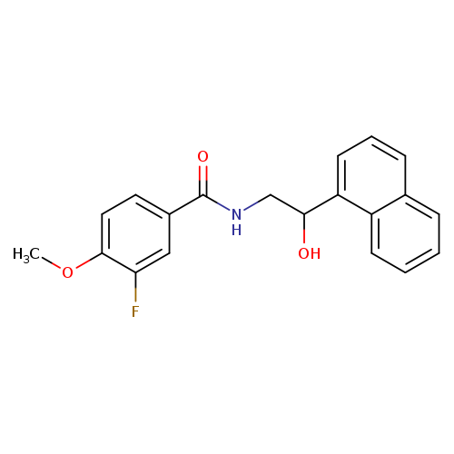 3-fluoro-N-[2-hydroxy-2-(naphthalen-1-yl)ethyl]-4-methoxybenzamide