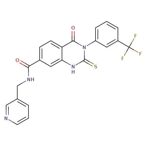 4-oxo-N-[(pyridin-3-yl)methyl]-2-sulfanylidene-3-[3-(trifluoromethyl)phenyl]-1,2,3,4-tetrahydroquinazoline-7-carboxamide