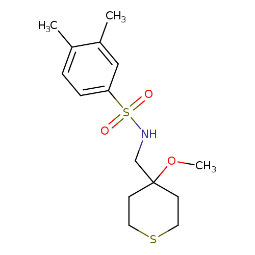 N-[(4-methoxythian-4-yl)methyl]-3,4-dimethylbenzene-1-sulfonamide