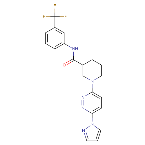 1-[6-(1H-pyrazol-1-yl)pyridazin-3-yl]-N-[3-(trifluoromethyl)phenyl]piperidine-3-carboxamide
