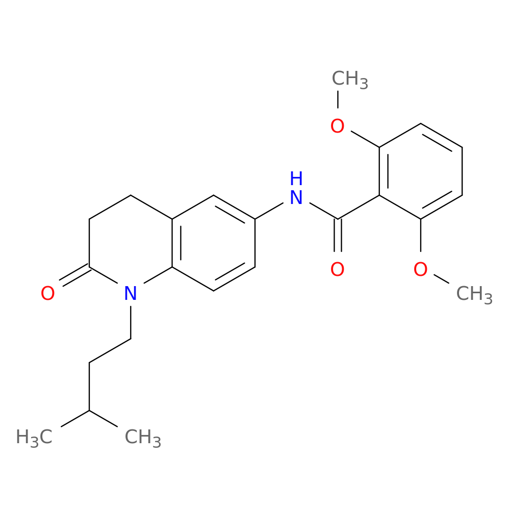 2,6-dimethoxy-N-[1-(3-methylbutyl)-2-oxo-1,2,3,4-tetrahydroquinolin-6-yl]benzamide