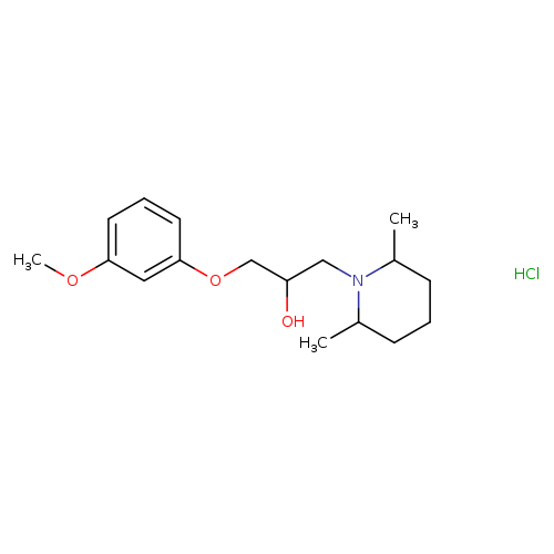 1-(2,6-DIMETHYLPIPERIDIN-1-YL)-3-(3-METHOXYPHENOXY)PROPAN-2-OL HYDROCHLOR+