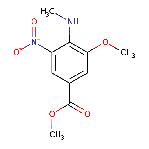Benzoic acid, 3-methoxy-4-(methylamino)-5-nitro-, methyl ester