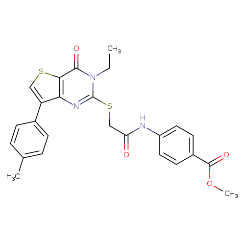 methyl 4-(2-{[3-ethyl-7-(4-methylphenyl)-4-oxo-3H,4H-thieno[3,2-d]pyrimidin-2-yl]sulfanyl}acetamido)benzoate