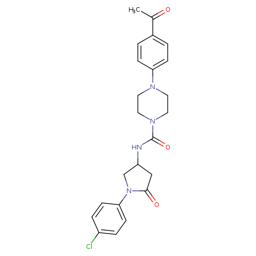 4-(4-acetylphenyl)-N-[1-(4-chlorophenyl)-5-oxopyrrolidin-3-yl]piperazine-1-carboxamide