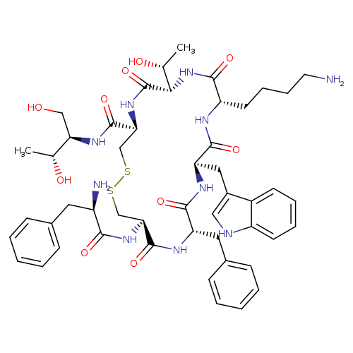 [R-(R*,R*)]-D-Phenylalanyl-L-cysteinyl-L-phenylalanyl-D-tryptophyl-L-lysyl-L-threonyl-N-[2-hydroxy-1-(hydroxy-methyl)propyl]-cysteinamide cyclic(2→7)-disulfide