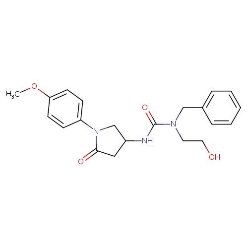 1-benzyl-1-(2-hydroxyethyl)-3-[1-(4-methoxyphenyl)-5-oxopyrrolidin-3-yl]urea