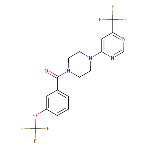 4-{4-[3-(trifluoromethoxy)benzoyl]piperazin-1-yl}-6-(trifluoromethyl)pyrimidine