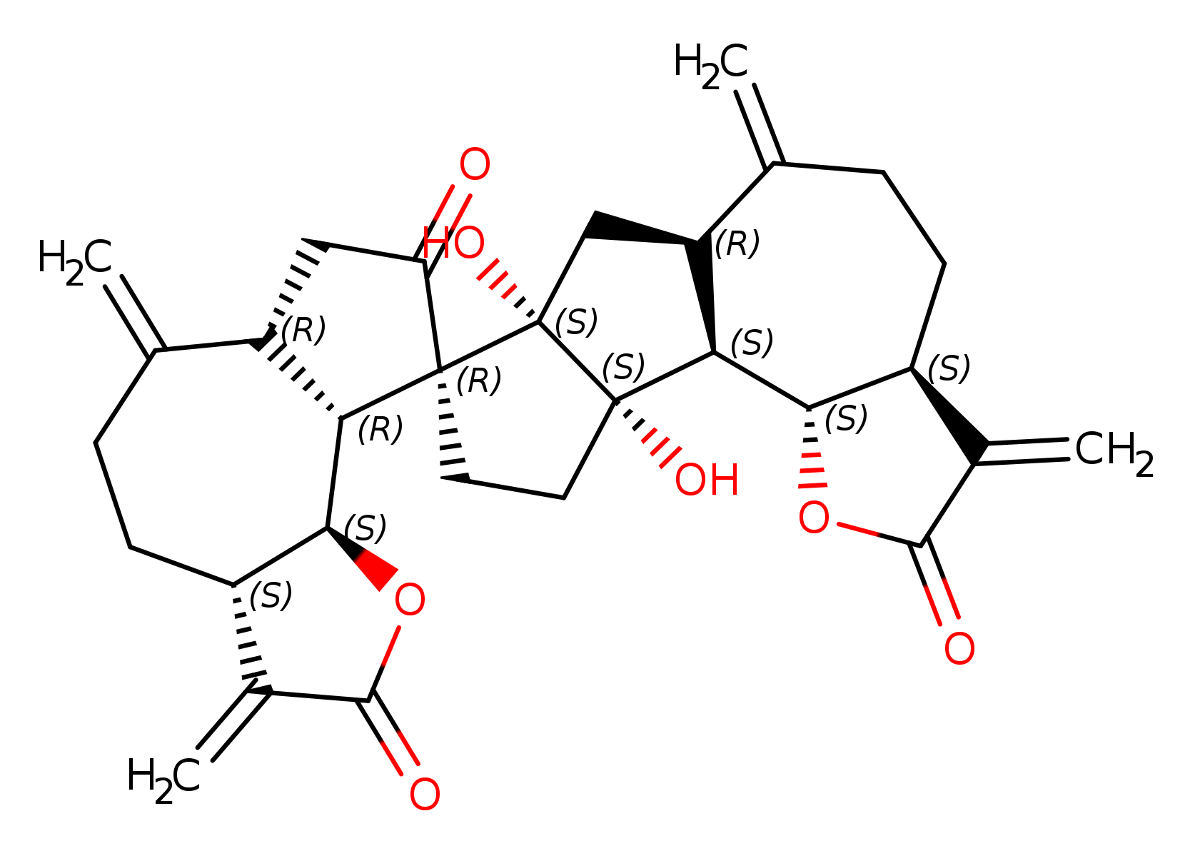 (3aS,3′aS,6aR,6′aR,7′aS,8′R,9aR,9bS,10′aS,10′bS,10′cS)-Eicosahydro-7′a,10′a-dihydroxy-3,3′,6,6′-tetrakis(methylene)spiro[azuleno[4,5-b]furan-9(2H),8′-[8H]cyclopent[2,3]azuleno[4,5-b]furan]-2,2′,8(3H,3′H)-trione