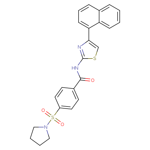 N-[4-(naphthalen-1-yl)-1,3-thiazol-2-yl]-4-(pyrrolidine-1-sulfonyl)benzamide