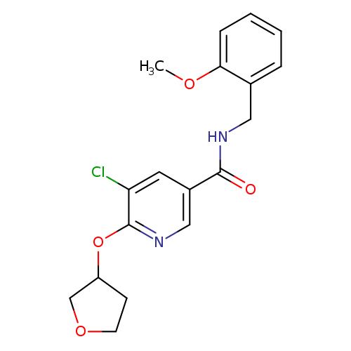 5-chloro-N-[(2-methoxyphenyl)methyl]-6-(oxolan-3-yloxy)pyridine-3-carboxamide