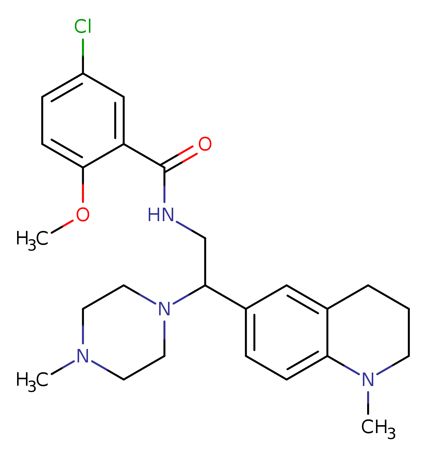 5-chloro-2-methoxy-N-[2-(1-methyl-1,2,3,4-tetrahydroquinolin-6-yl)-2-(4-methylpiperazin-1-yl)ethyl]benzamide