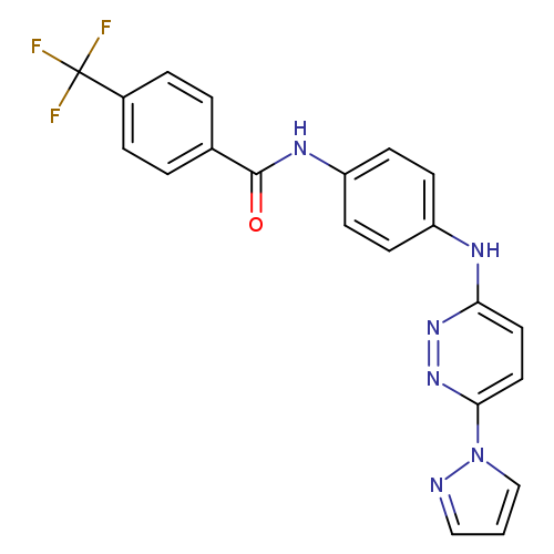 N-(4-{[6-(1H-pyrazol-1-yl)pyridazin-3-yl]amino}phenyl)-4-(trifluoromethyl)benzamide