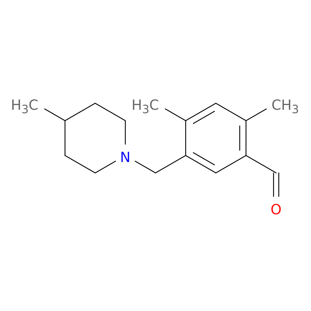 2,4-Dimethyl-5-((4-methylpiperidin-1-yl)methyl)benzaldehyde